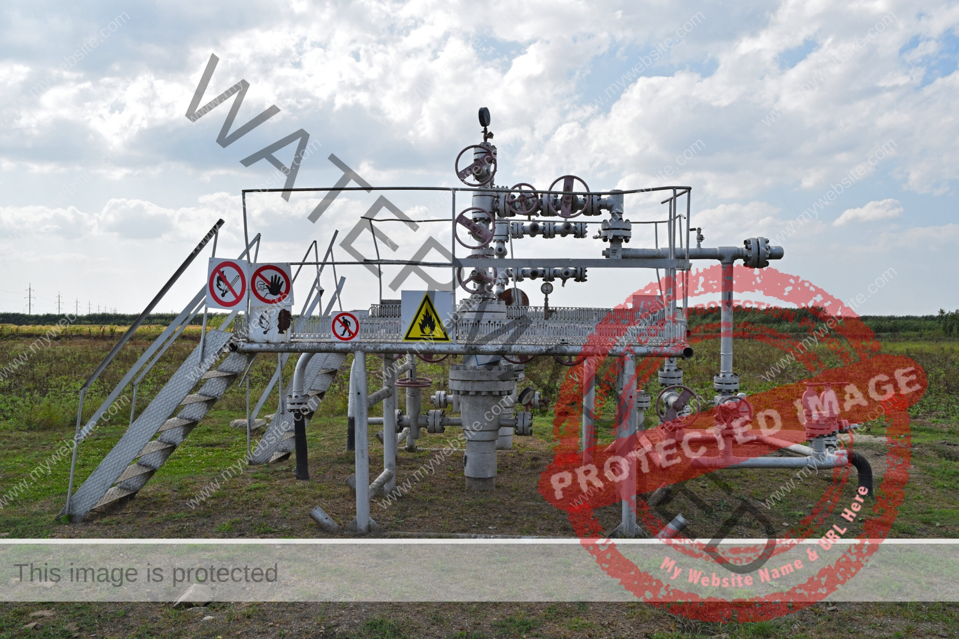 Equipment of an oil well. Shutoff valves and service equipment.