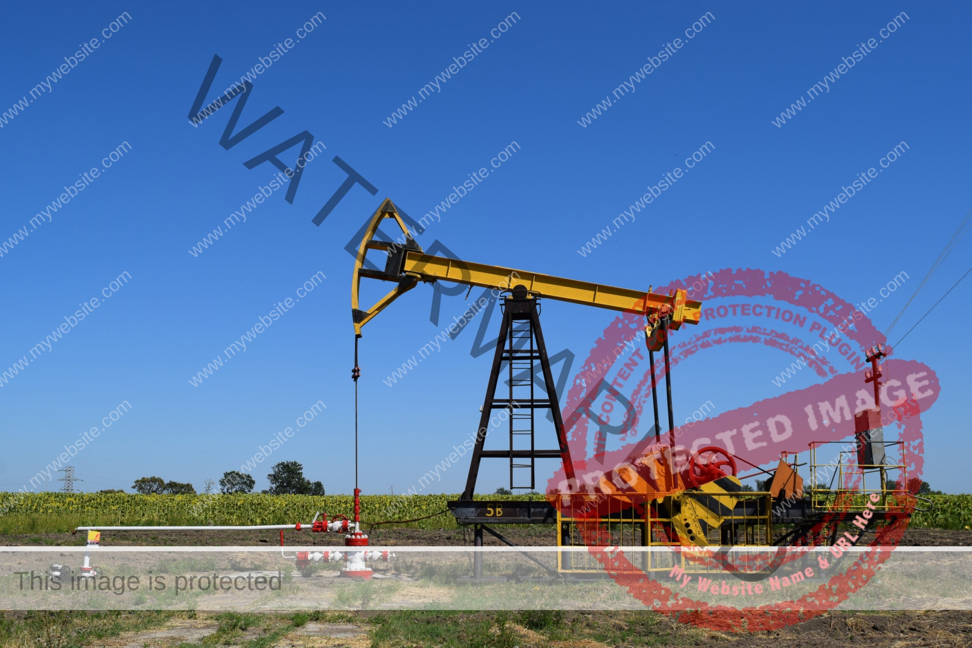 The pumping unit as the oil pump installed on a well. Equipment of oil fields.