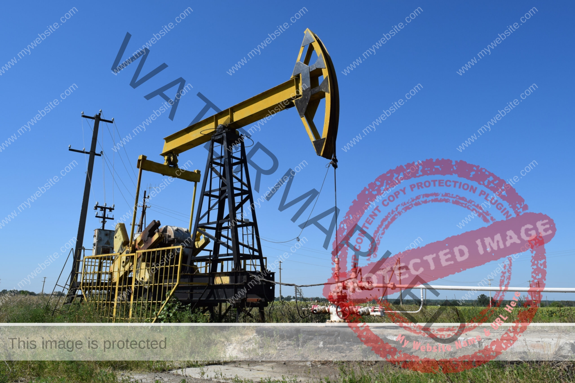 The pumping unit as the oil pump installed on a well. Equipment of oil fields.